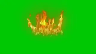 Green screen burning flame effect