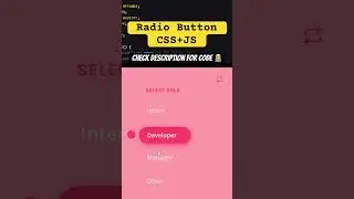 Radio Button CSS JavaScript #tutorials #coding #css #htmlcsstutorial #htmlcssjavascript #javascript