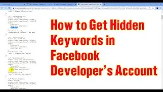 How to Get Hidden Keyword in Facebook Developers Account | Simple Tutorials