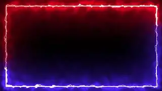 Red Blue Smokey Electric Animated framed Background || Neon lights || Green Screen || Black Screen