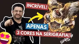 SERIGRAFIA EM CAMISETA PRETA com 3 CORES — RESULTADO INCRÍVEL