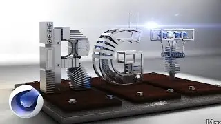 Создание красивого 3D текста RGT в Cinema 4D (speed art).