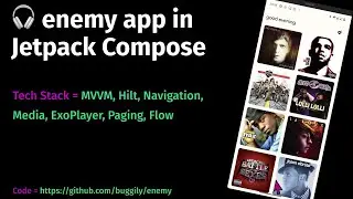 enemy audio player app in Jetpack Compose - MVVM, Hilt, Navigation, Media, ExoPlayer, Paging, Flow