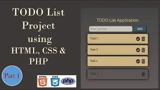 To Do List Application Using PHP | MY To Do List Application In PHP