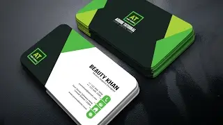 Adobe Illustrator Tutorial :  Latest Style Business Card  | Green Theme