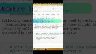 Find Country Info In Python #python #pythonlearning #pythonprogramming #pythontutorial #python3