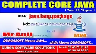 Core Java -  java.lang.package -  equals(Object o) and  checking two Strings Part-1