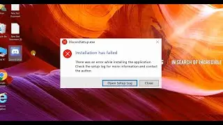 How to Solve Discord Setup Error || Installation has failed Error  in Windows 10