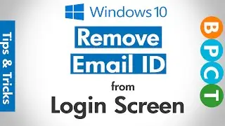 Hide/Remove Email from Windows 10 Login Screen