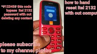 how to bypass itel 2132 password with out deleting any contact