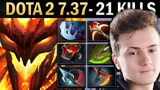 Shadow Fiend Gameplay Miracle with 21 Kills and Madness - Dota 2 7.37