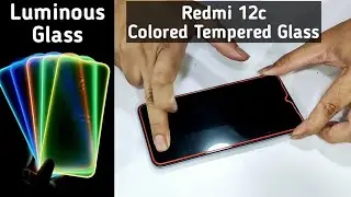 Redmi 12c Luminous Tempered Glass | Radium Glow in Dark | Colored Glass Guard