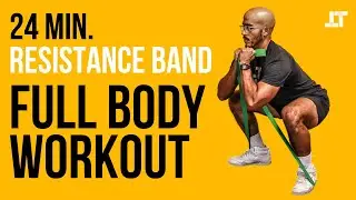 24 Minute Resistance Band Full Body Workout | No Attachment