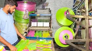 incredible process of making plastic shopper bag || Mass Production Factory Process