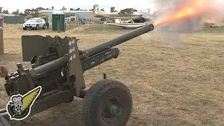 Artillery Firing:  WW2-era 6-pounder Anti-Tank