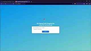 File Uploading with Progress Bar using PHP and JavaScript Tutorial