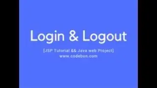 java web project  using JSP, and Servlet(login and logout)