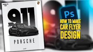 Porsche Car Poster Design in Adobe Photoshop