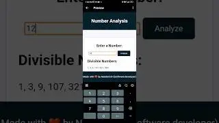 Number analysis of divisibility, it's multiples, some functions on them using html css & js #coding