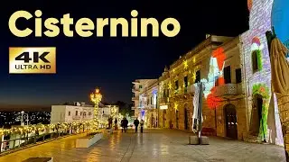 CISTERNINO Italy Walking Tour 4K 🎄 Xmas Atmosphere - With Captions!