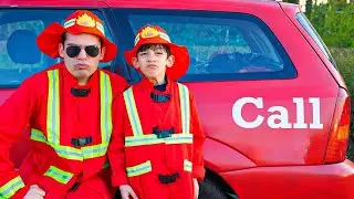 Jason and Alex Pretend Play with Fire Truck Story