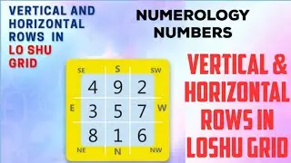 VERTICAL AND HORIZONTAL ROWS IN LOSHU GRID ।। LO SHU GRID SECERTS IN NUMEROLOGY