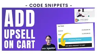 Add Product Upsells to WooCommerce Cart Code Snippet - Elementor Wordpress Tutorial