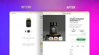 Before & After Shopify Product Page