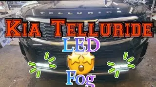 2022 Kia Telluride How to remove the bumper install LED fog lights with switch step by step