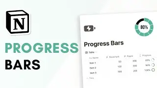 EASY Progress Bars in Notion | Beginners Tutorial ✨