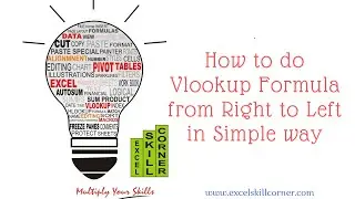 How to do Vlookup Formula from Right to Left in Simple way