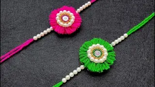 How to make Rakhi | Easy Handmade Rakhi | Woolen Rakhi | make Rakhi at home..