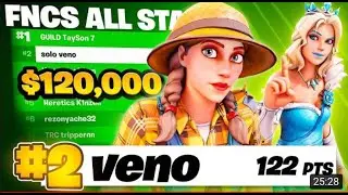 2ND PLACE IN SOLO FNCS ALL-STAR FINALS ($120,000) 🏆 | Veno