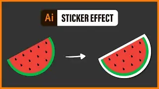 STICKER EFFECT in Adobe Illustrator - make ANY object a sticker (1 min tutorial)