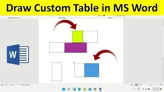 How to Draw Custom Table in MS Word | Make Custom Table in Word