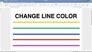 How to Change LINE COLOR in Word 365