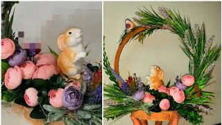 Лавандовая композиция с кроликом.Easter composition with a rabbit. DIY.