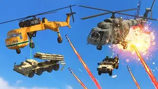 Realistic Helicopter Shootdowns & Crashes with Ragdolls 😱 Teardown