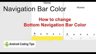 How to change Bottom Navigation Bar Color Android Studio | Change Bottom System Navigation Color