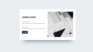 Admin Login Form using HTML CSS