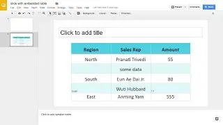 Embed a Spreadsheet from Google Sheets into Google Slides