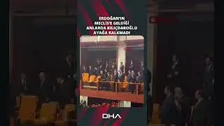 Cumhurbaşkanı Erdoğan, yemin töreni̇ için Meclise girdiği anda Kemal Kılıçdaroğlu ayağa kalkmadı