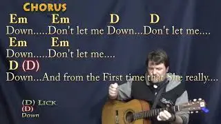 Dont Let Me Down (The Beatles) Strum Guitar Cover Lesson with Chords/Lyrics - Capo 2nd Fret