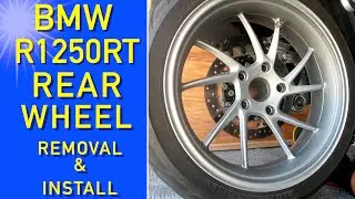 BMW R1250RT Rear Wheel Removal and Install! #motorcycle