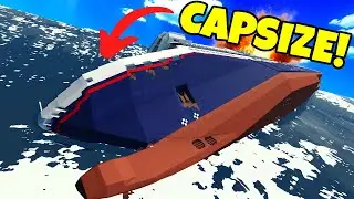 GIANT Car Ferry CAPSIZES & Catches on Fire in Stormworks Sinking Ship Survival!