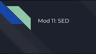 Linux: A brief intro to sed