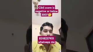 Cibil score is negative or below 300?🤔 #cibilscore #cibilscoreinquiryremoved #cibilreport #cibil