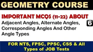 Geometry mcqs about angles and its types | Alternate angles, Corresponding angles, vertical angles