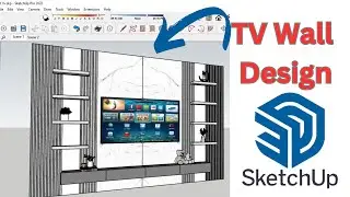 Modern TV Wall Design in SketchUp *Full tutorial