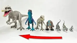 BIGGEST to SMALLEST Jurassic World Indominus Rex Figures Set | ALL I-Rex Toys and More!